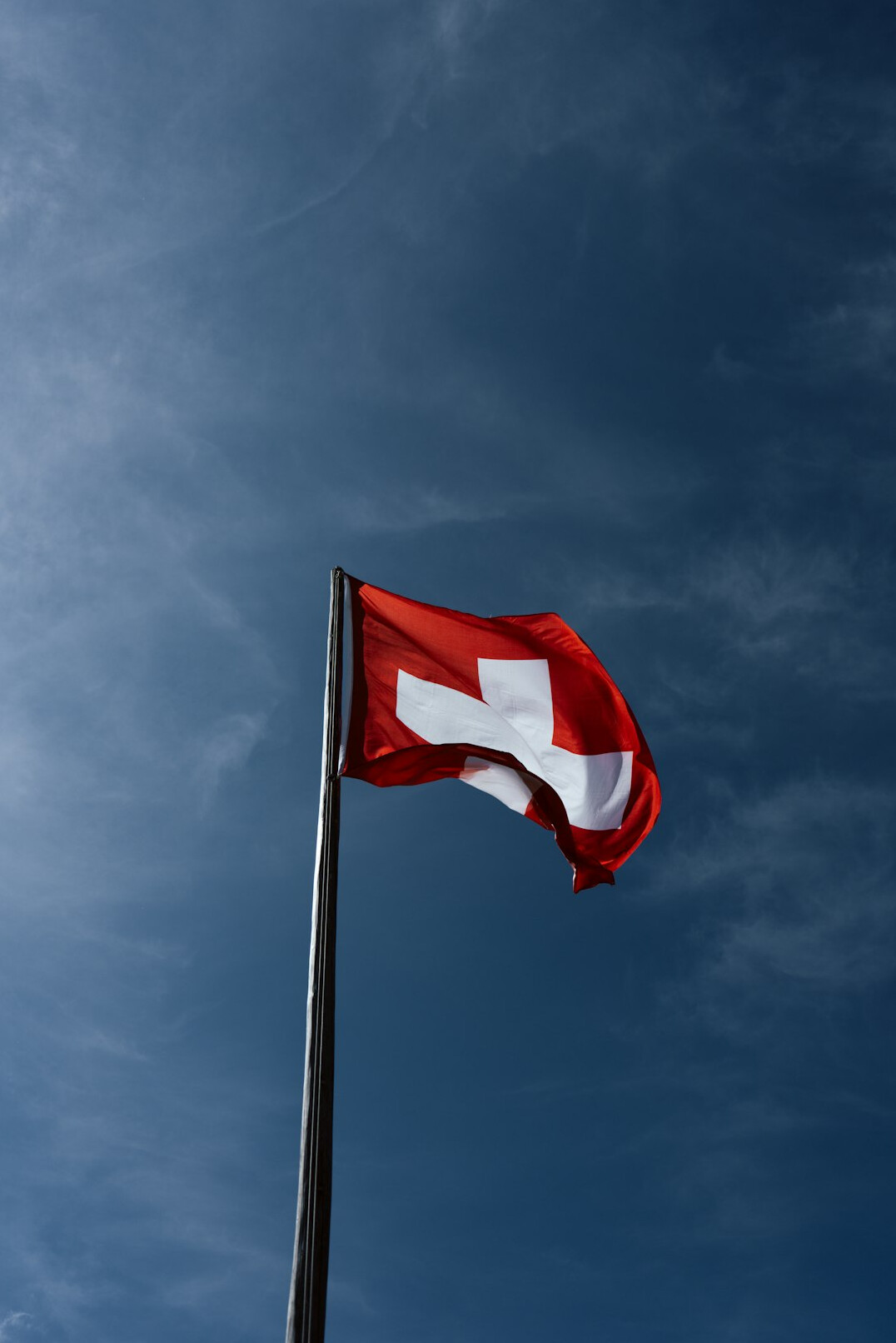 swiss flag waving
